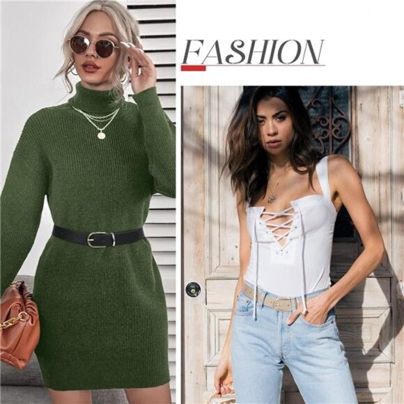 3 Pack Women's Belts for Jeans Pants Fashion Gold Buckle Ladies Dress - Picture 5 of 5